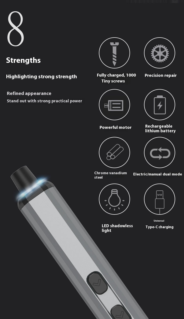 68-in-1 Miniature Precision Rechargeable Electric Screwdriver Set