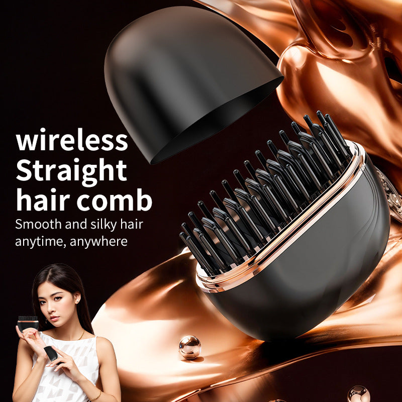 Mini Wireless Hair Straightening Comb – Portable & Hair-Safe