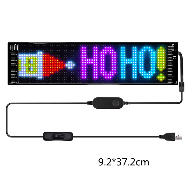 Smart RGB LED Car Display – Programmable Text & Animation Screen