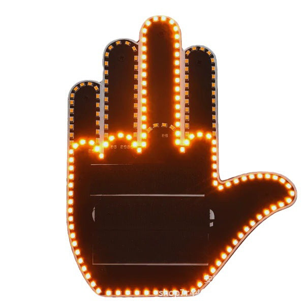 Funny LED Car Finger Gesture Light