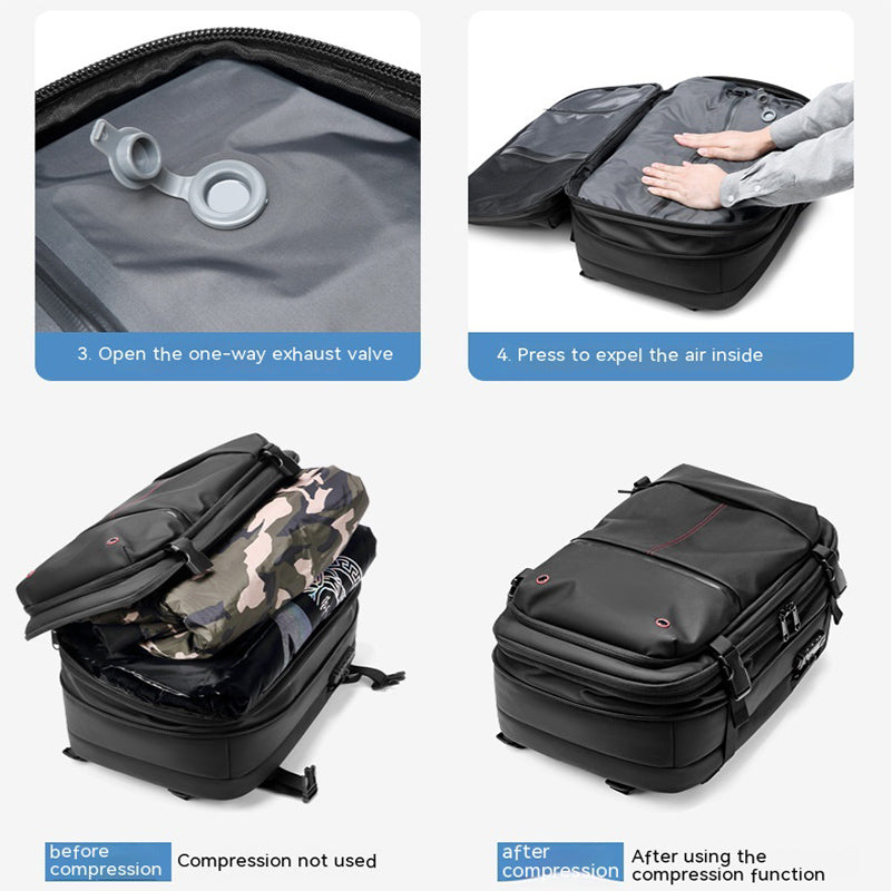 Vacuum Compression Travel Backpack with Air Pump