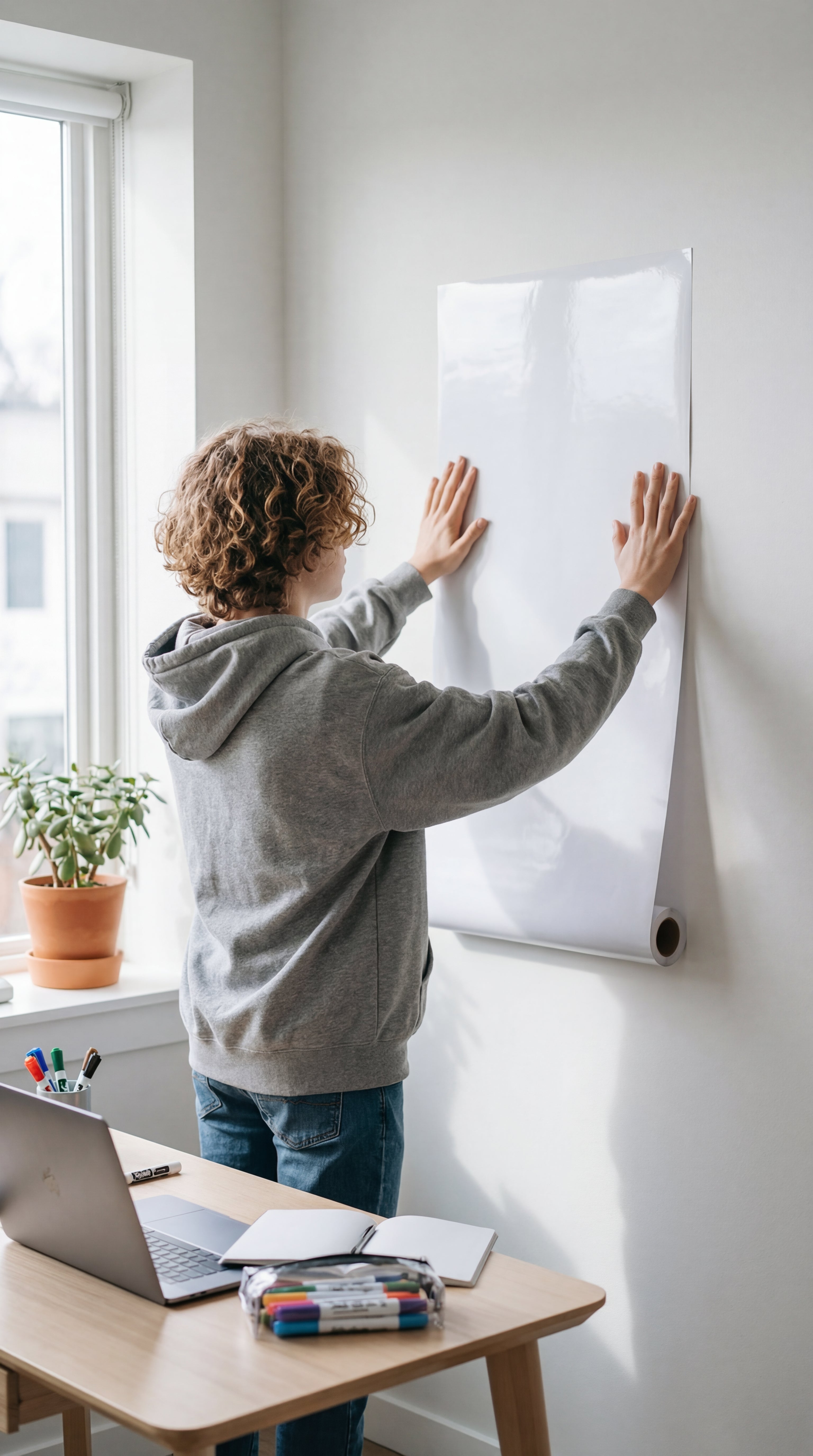 Peel & Stick Whiteboard Wall Sticker – Removable Dry Erase Board
