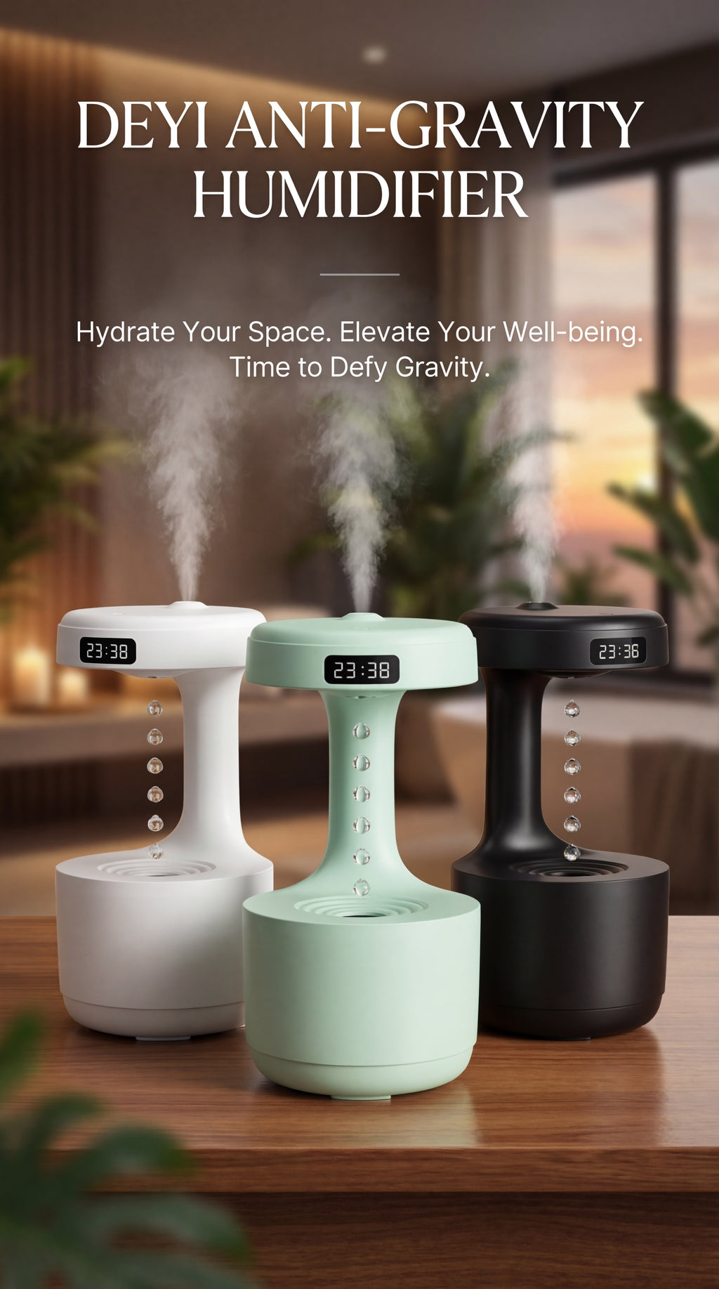 Anti-Gravity Humidifier – Floating Mist Technology for Deep Relaxation