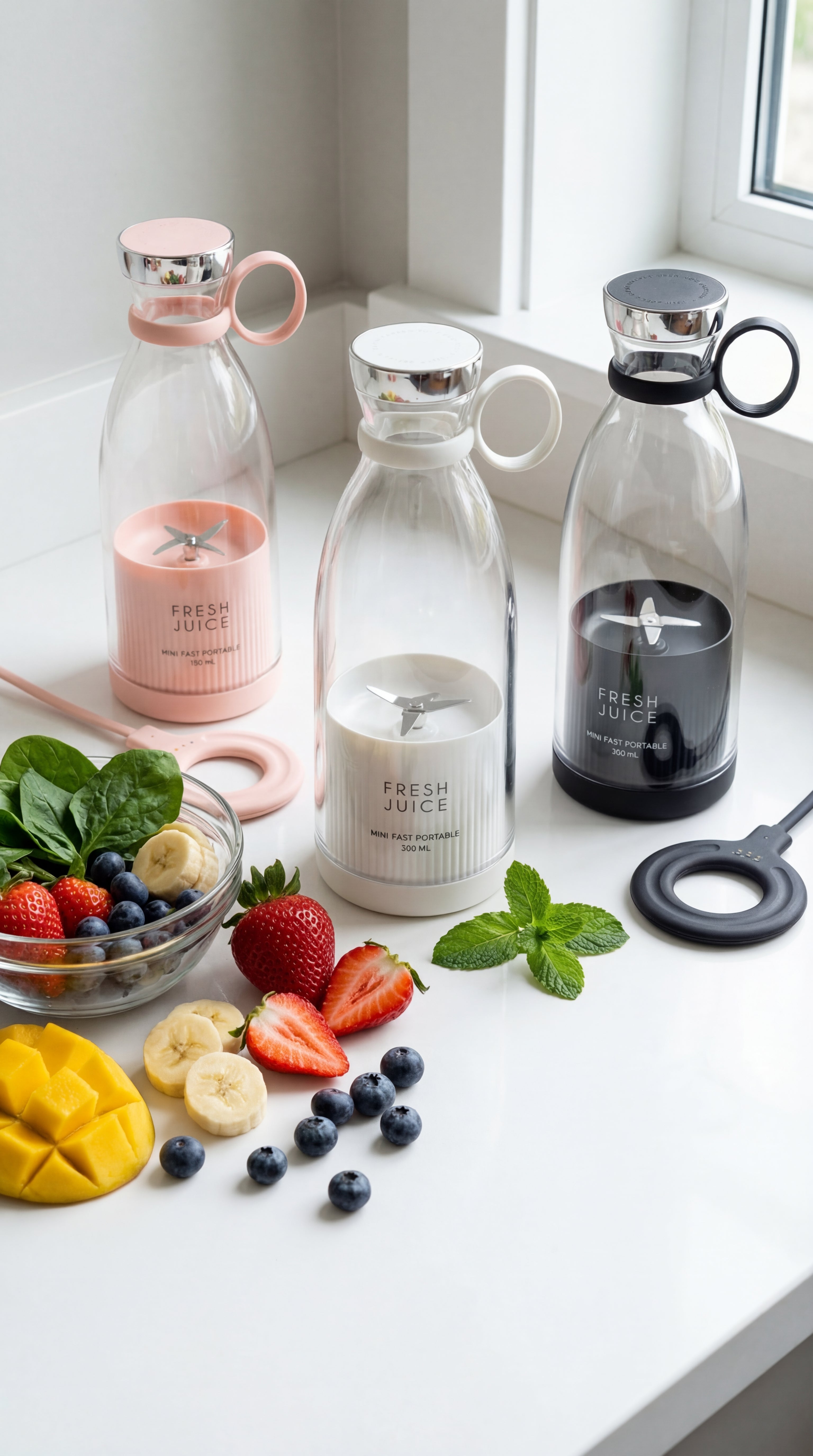 USB Rechargeable Mini Smoothie Blender – 350ml