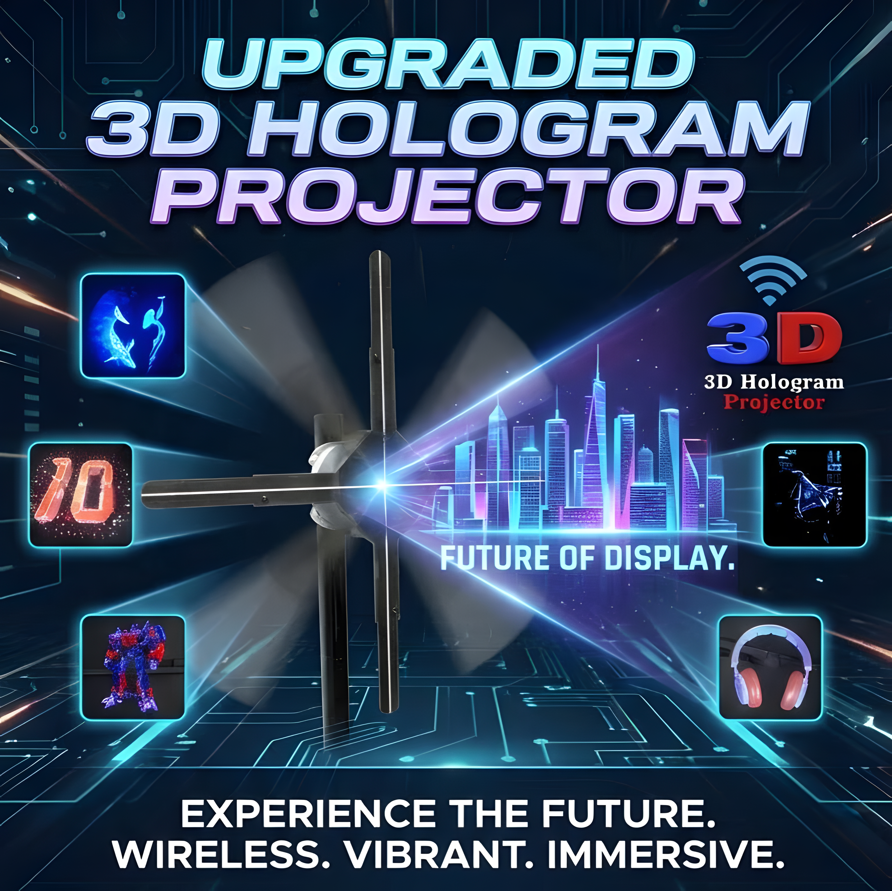 3D Holographic Advertising Fan Screen