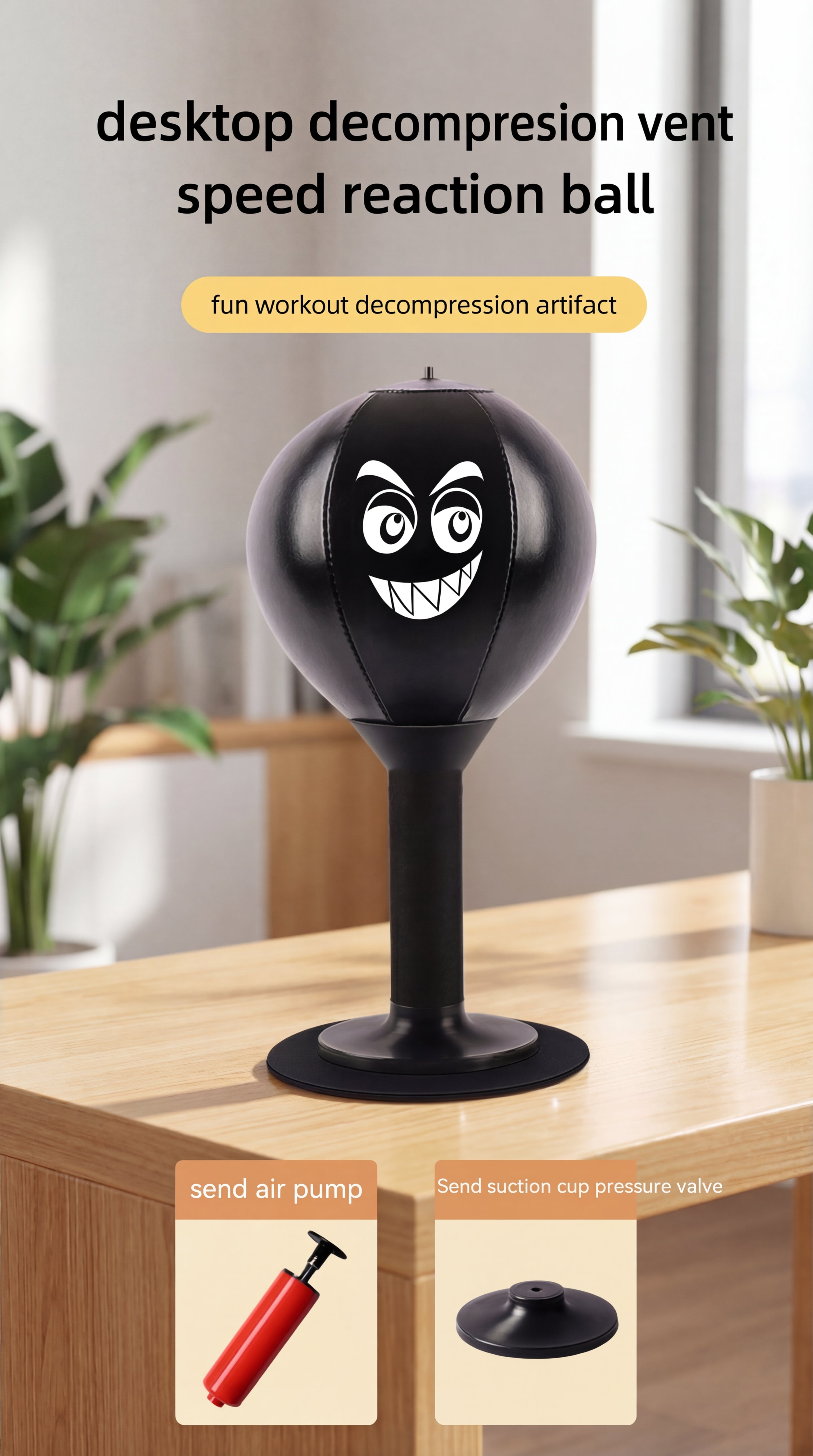 Desktop Boxing Speed Ball – Stress Relief Punch Trainer