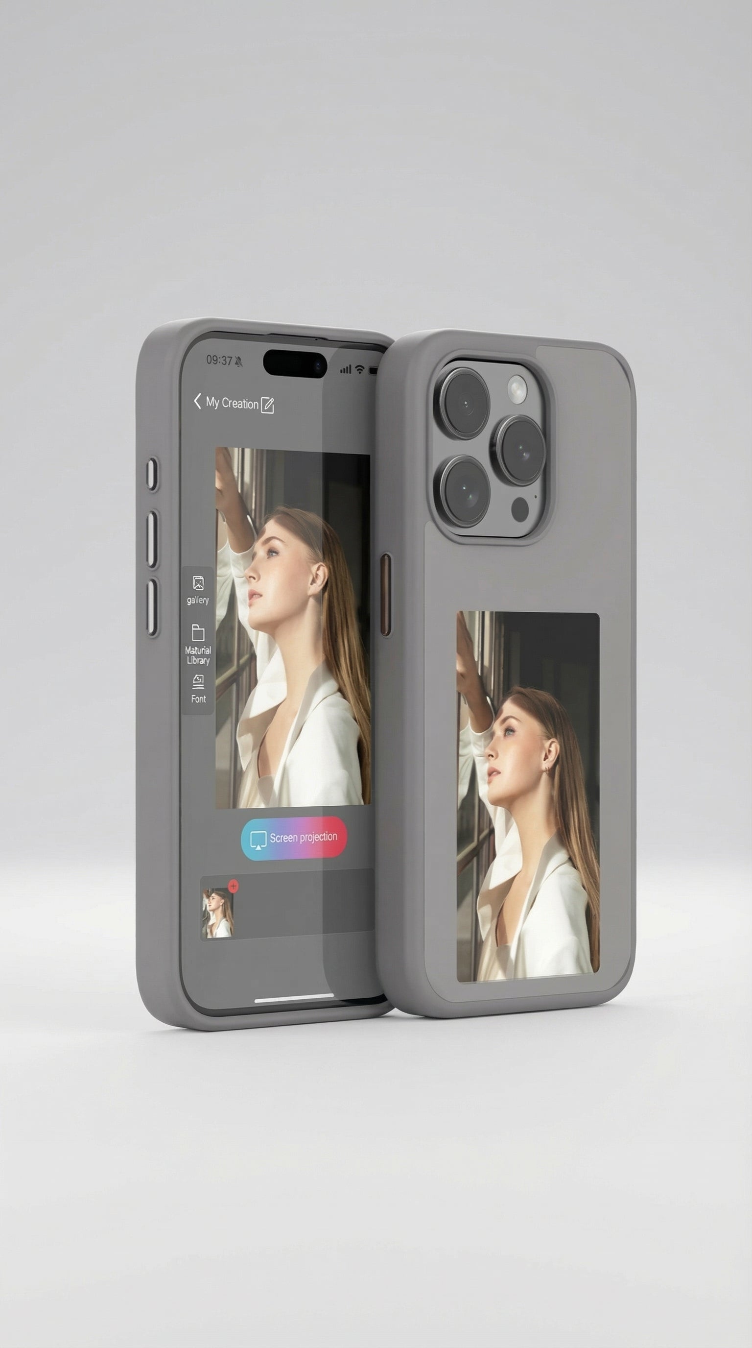 E-Ink NFC Smart Phone Case Battery-Free