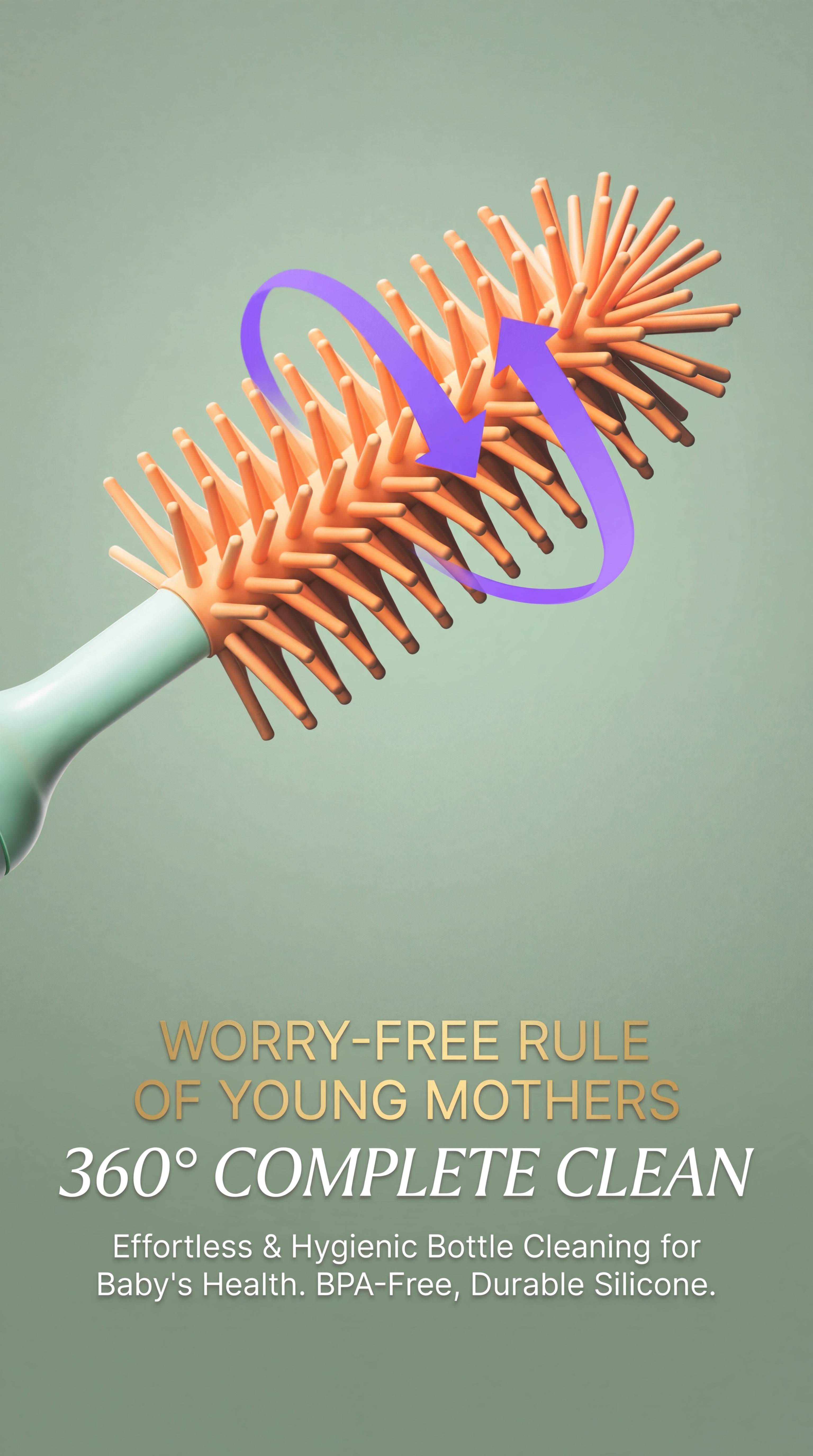 Electric Silicone Bottle Brush Cleaner Set