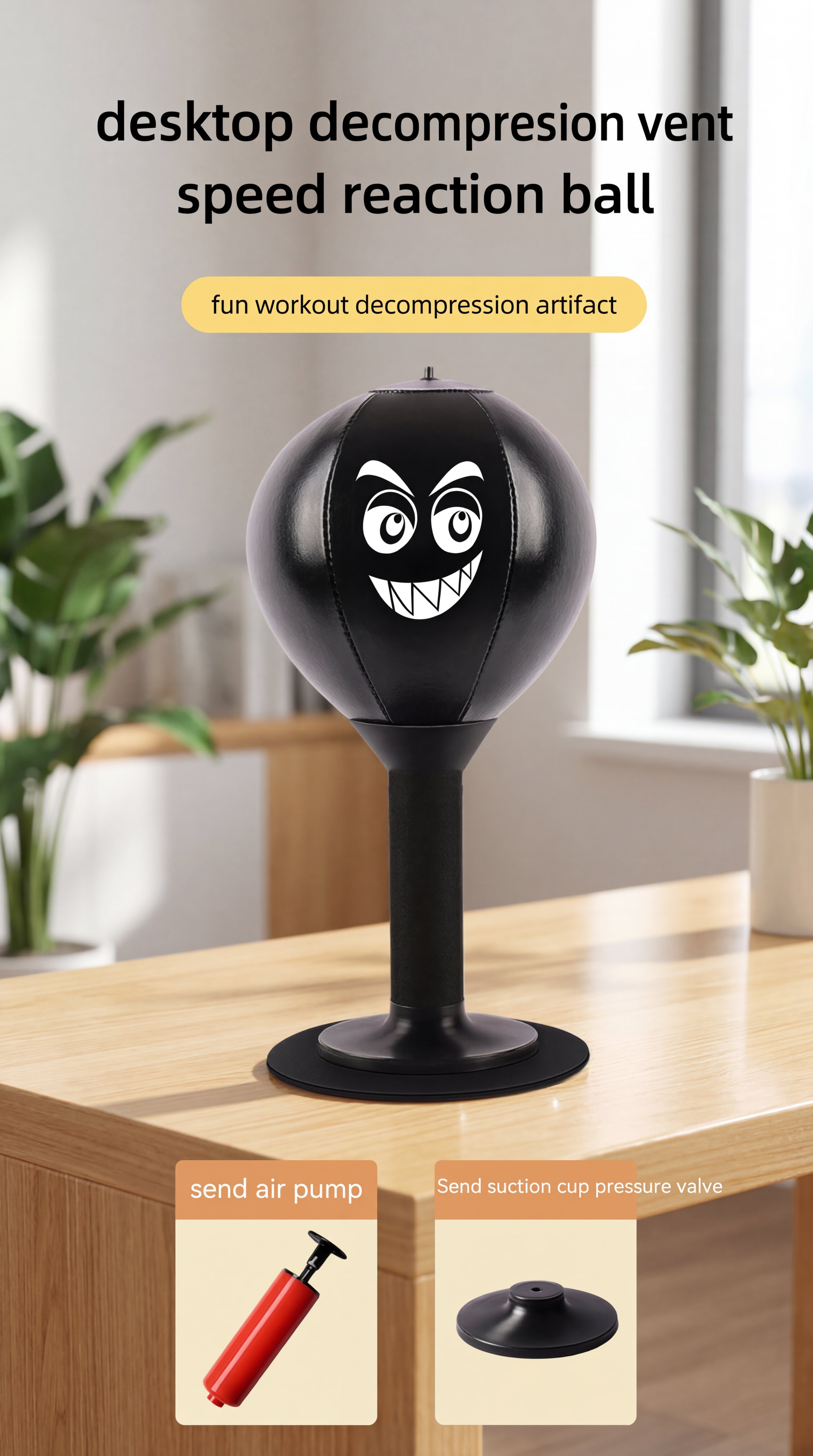 Desktop Boxing Speed Ball – Stress Relief Punch Trainer