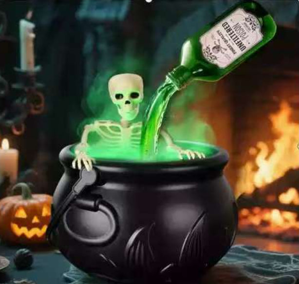 Floating Witch Cauldron Fog Fountain – Spooky Halloween Potion Decor