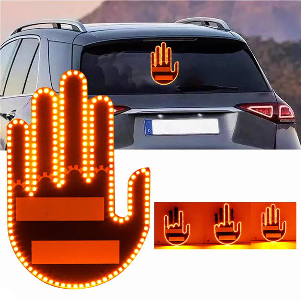 Funny LED Car Finger Gesture Light