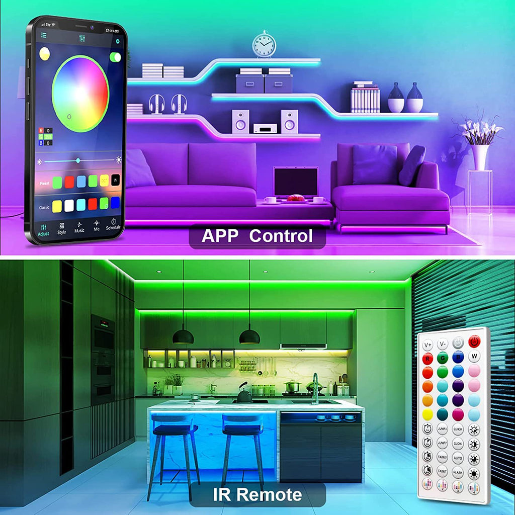 Smart RGB LED Light Strip – App & Remote