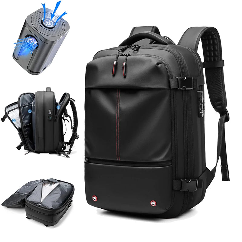 Vacuum Compression Travel Backpack with Air Pump