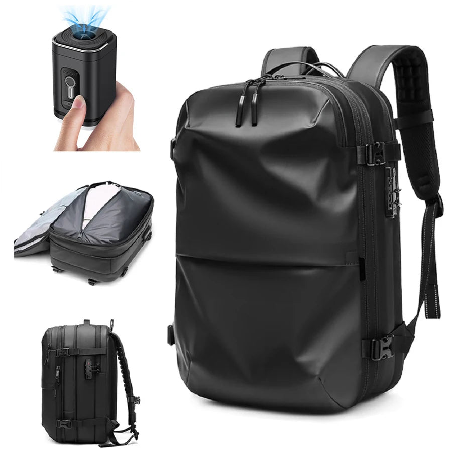Vacuum Compression Travel Backpack with Air Pump