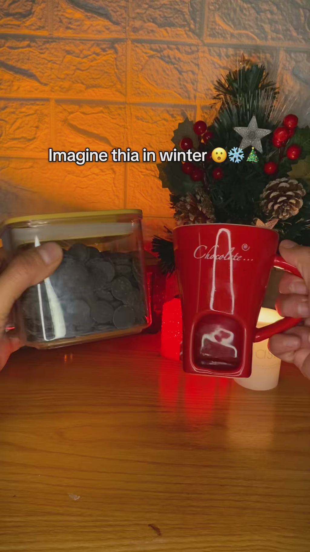 Ceramic Chocolate Melting Mug & Fondue Cup with Fork