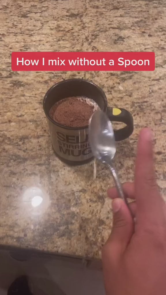 Self-Stirring Stainless Steel Mug