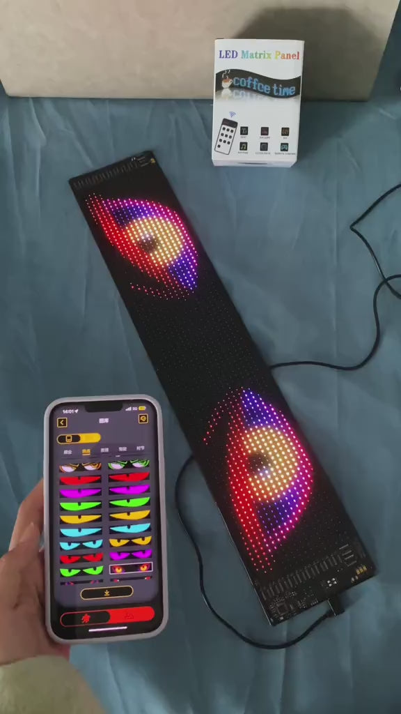 Smart RGB LED Car Display – Programmable Text & Animation Screen