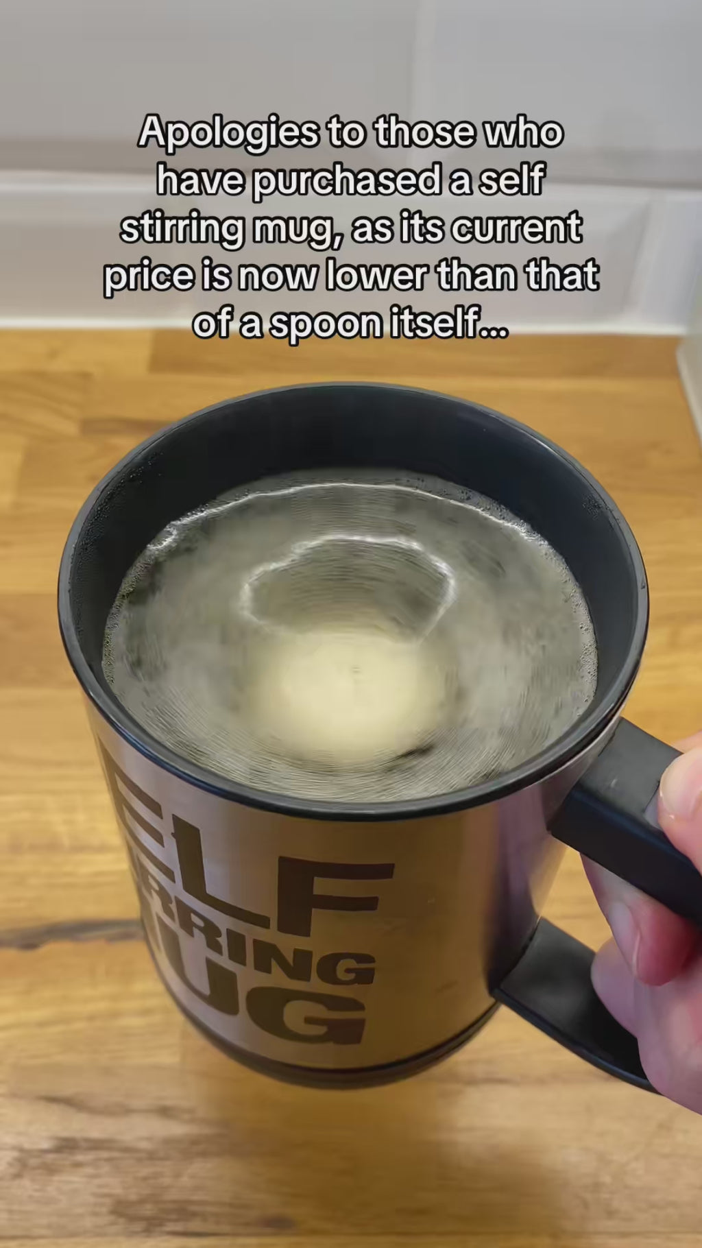 Self-Stirring Stainless Steel Mug