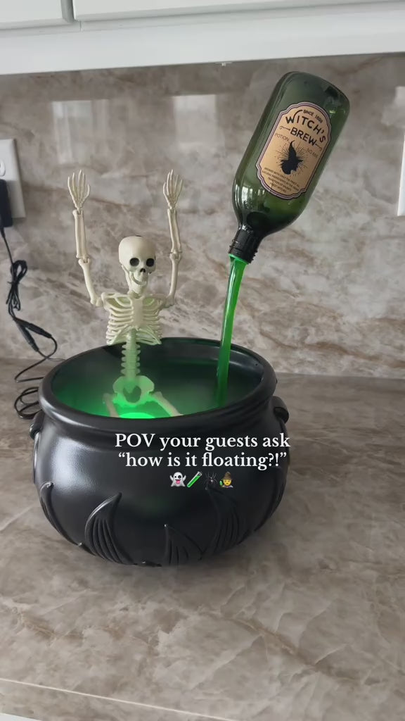 Floating Witch Cauldron Fog Fountain – Spooky Halloween Potion Decor