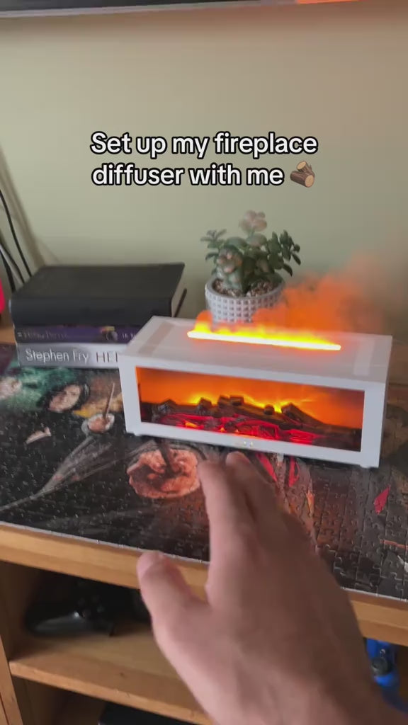 Flame Aroma Diffuser & Humidifier with 7-Color LED Mood Light