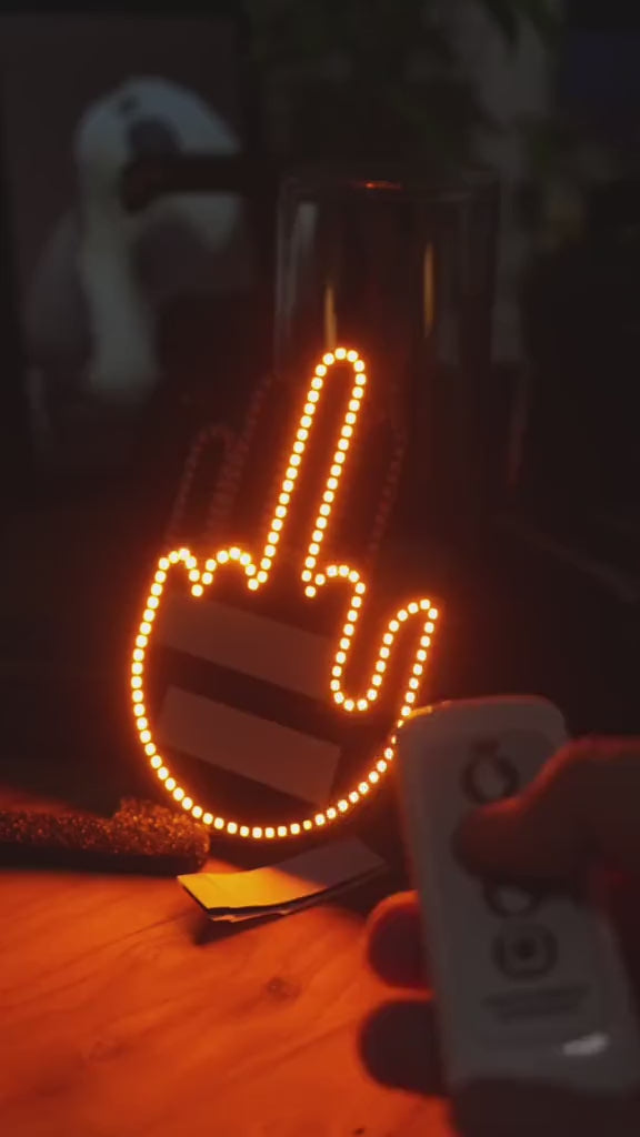 Funny LED Car Finger Gesture Light
