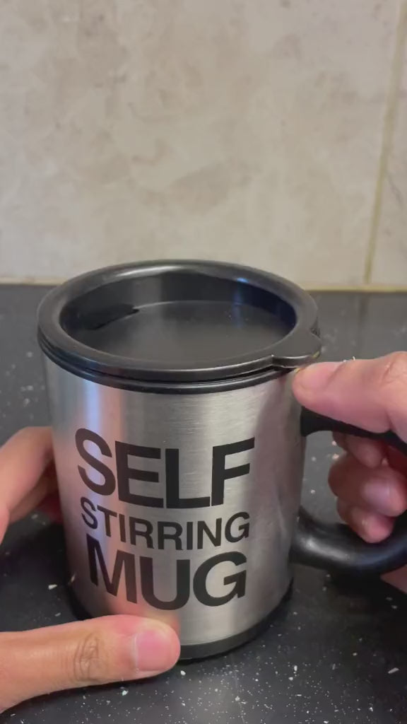 Self-Stirring Stainless Steel Mug